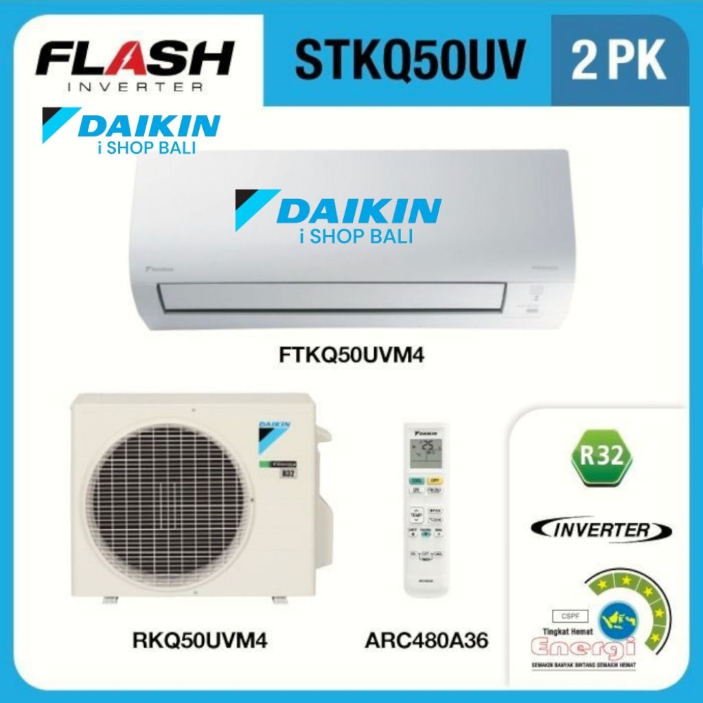 Ac Daikin Thailand Flash inverter 2 Pk FTKQ50UV Ac Daikin Thailand 2 pk