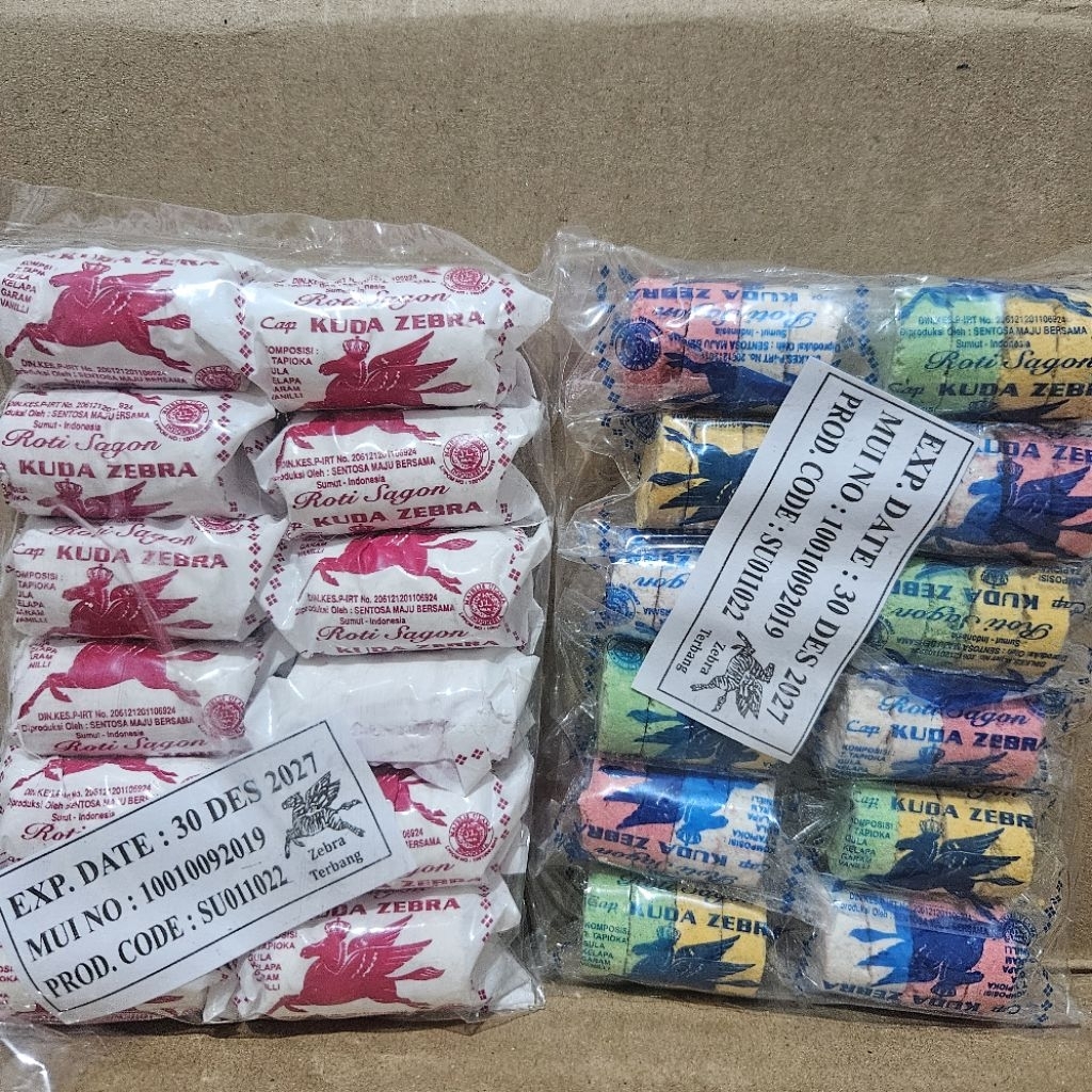 Kue sagon bakar warna-warni sagon putih Jajanan jadul