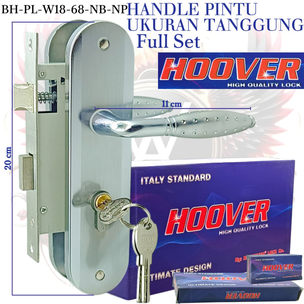 Handle pintu set ukuran tanggung/medium 20cm/kunci pintu gagang bulat  HOOVER