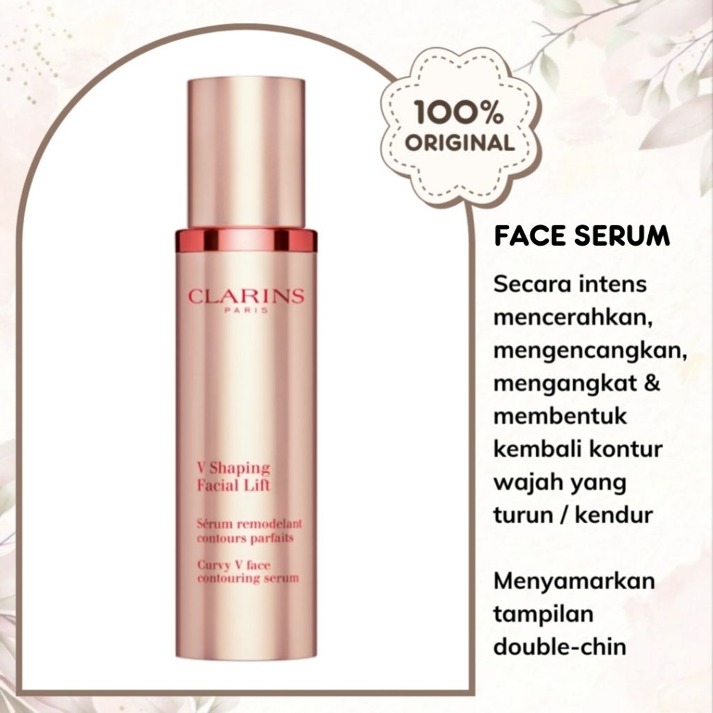 CLARINS V Shaping Contouring Serum - 50ml Facial Lift Curvy V Face Anti-Double-Chin