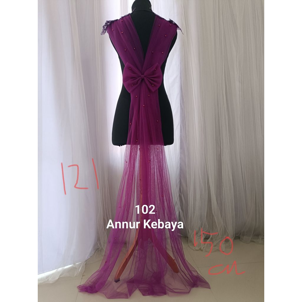 REALPICT 102 sayap pita kebaya hiasan kebaya variasi kebaya hiasan gaun variasi belakang hiasan bela