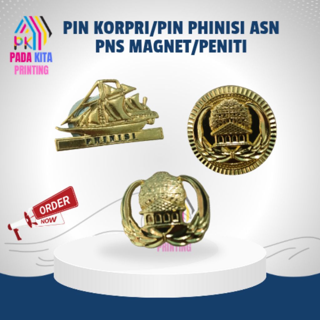 PIN KORPRI ASN PNS MAGNET/PENITI, LOGO KORPRI, ABDI NEGARA