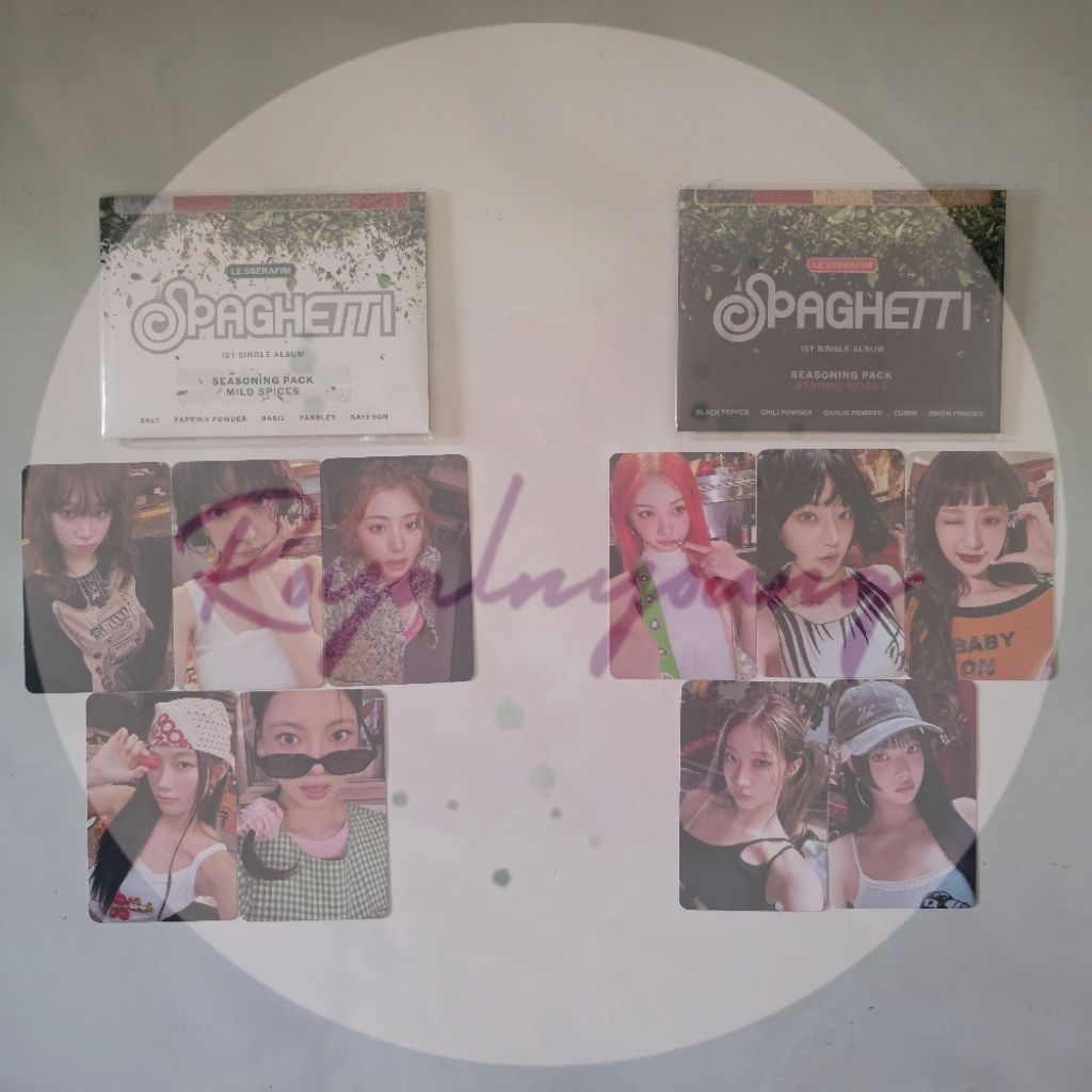 Photocard PC Album LE SSERAFIM - SPAGHETTI (Weverse Albums ver.) Chaewon Sakura Yunjin Kazuha