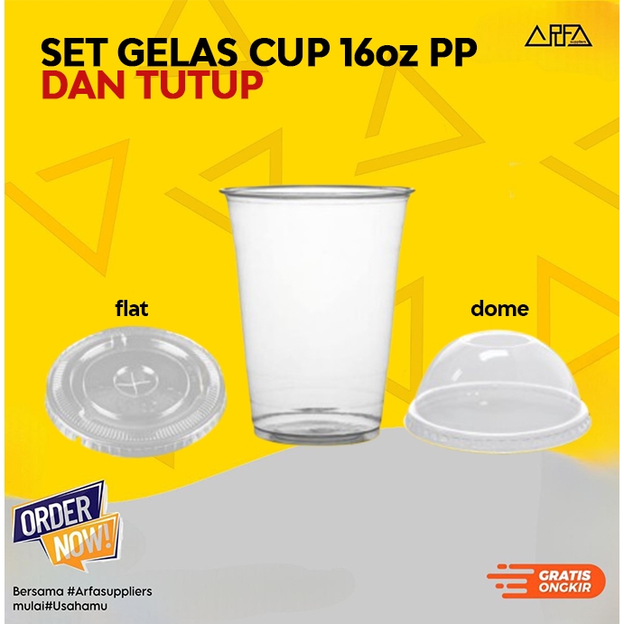 Gelas Cup 16oz Plastik PP