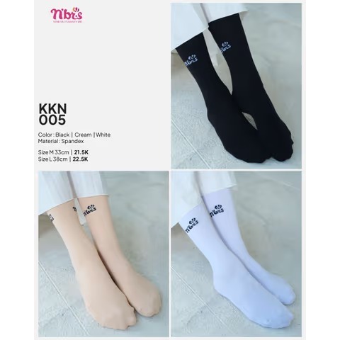 KKN 005 | KKN BS 001 | KKN JEMPOL 002 | KKN JEMPOL BS 001 | KAOS KAKI NIBRAS | SPANDEX | BLACK / CRE