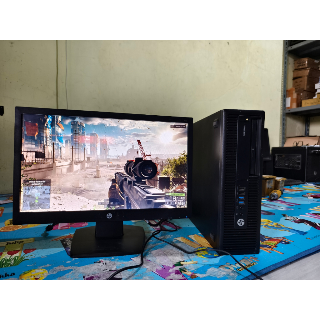 PC HP AMD FULL GAME Ram 16gb ddr4 HDD 1tb EliteDesk 703 g3 SFF fisik bagus