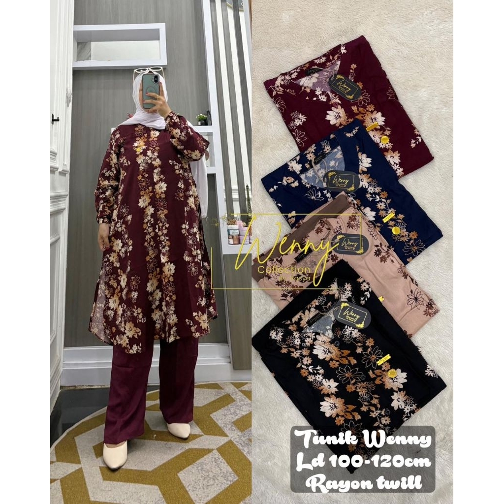 SETELAN LONG TUNIK RAYON TWILL WENNY