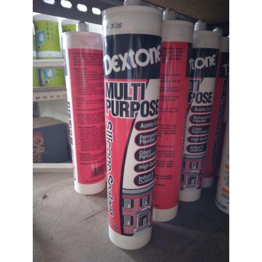 Lem Dextone silicone sealant multi purpose 300 ml lem silent lem kaca dll