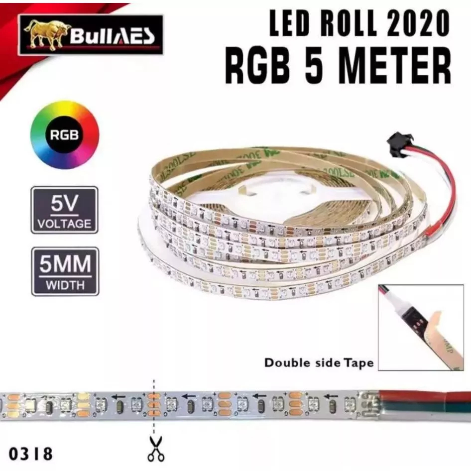 Led Side View Top View RGBic Led strip WS2812b 170 led/meter Smart Led untuk lampu alis stoplamp laz