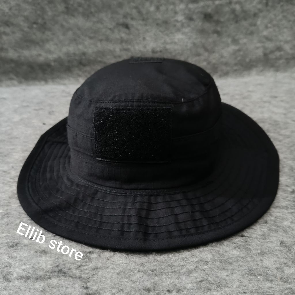 Topi Rimba Tactical Hitam Premium / Topi Rimba Molay Hitam / Topi Rimba Tactical