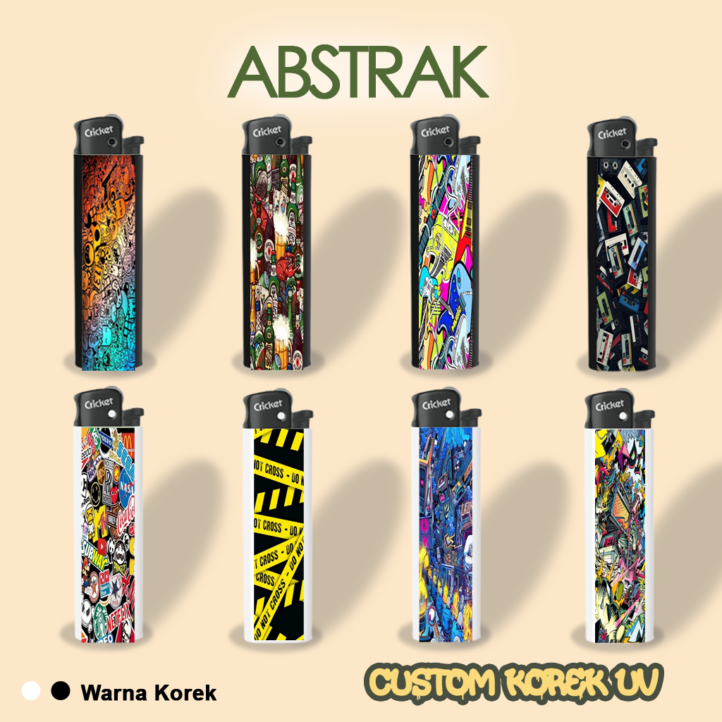 Abstrak Korek Print UV Korek Cricket Print Uv Korek Cricket Custom Sticker Waterproof