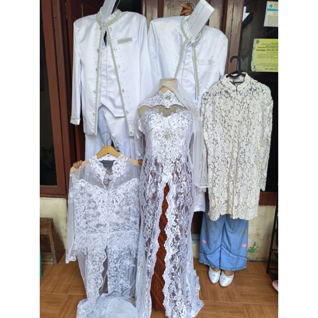 Baju pengantin Baju akad Beskap Modern Preloved