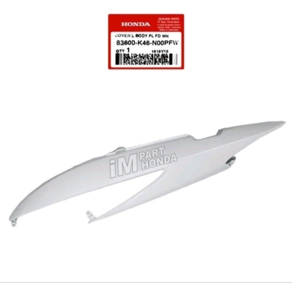 cover L body belakang Vario 110 fi k46 original AHM putih kiri