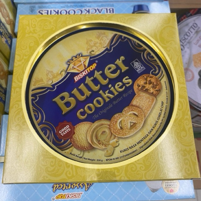 BISKITOP BUTTER COOKIES KALENG 350gr/BISKITOP BUTTER COOKIES KALENG 700gr/BUTTER COOKIES MURAH/KUE L