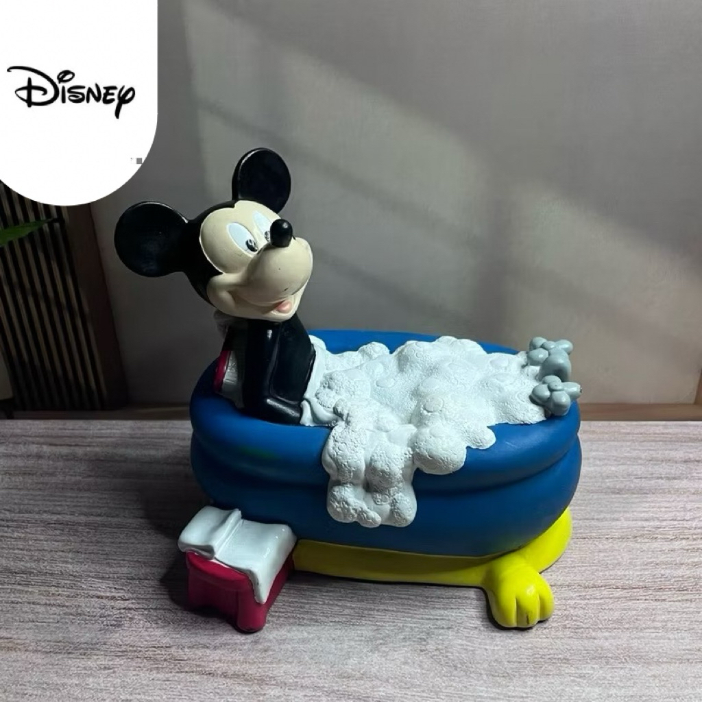 Figure Disney Mickey In Bathtub Coin Bank Lucu
