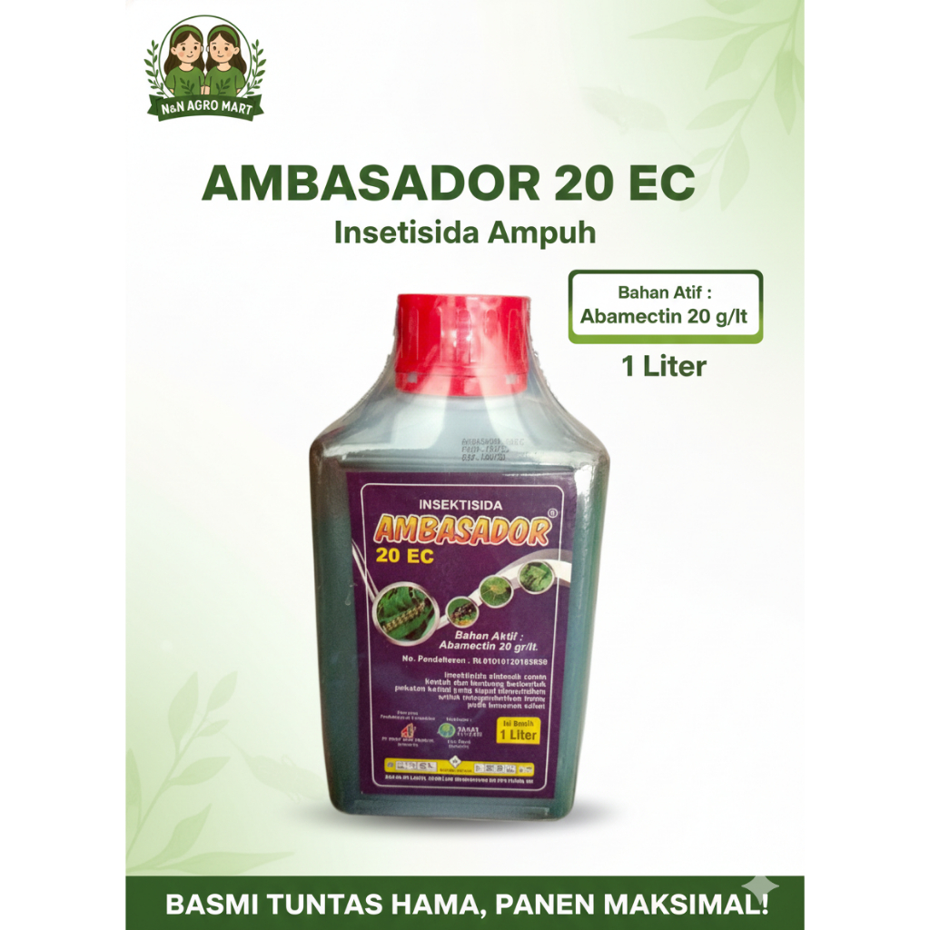 Insektisida AMBASADOR 20 EC (abamektin 20 g/l)1 L + Free kaos