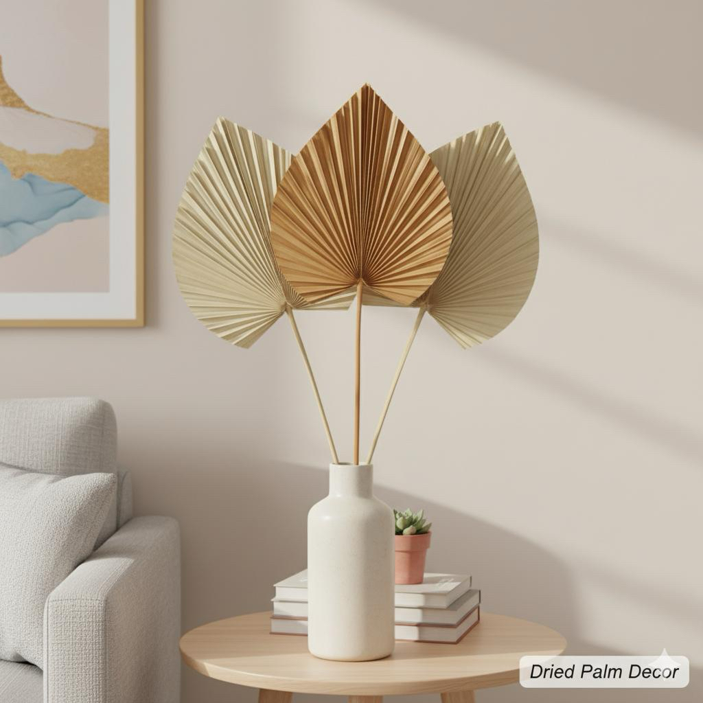 PROMO TERMURAH Palem Mini Dekorasi Daun Rustik Kering Palem Sikas Pampas Daun Palem Kering Daun Pale