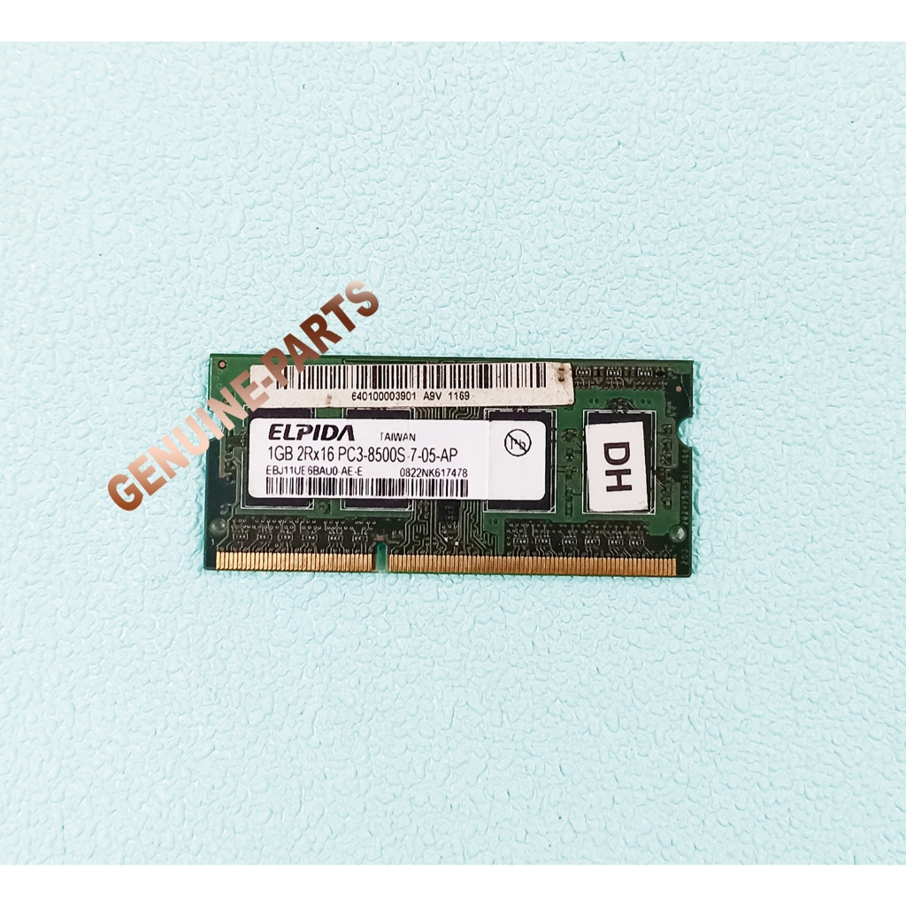 RAM Laptop Elpida PC3 DDR3 1GB PC8500 1066MHz RAM SODIMM 1.5V Bekas Second