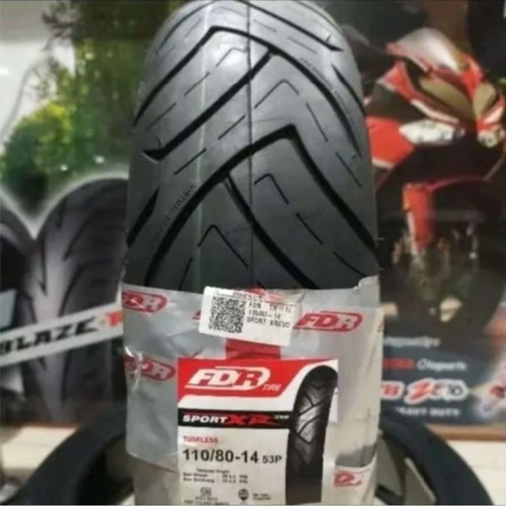 Ban tubles ring 14 merk FDR SPORT XR ukuran 110/80-14