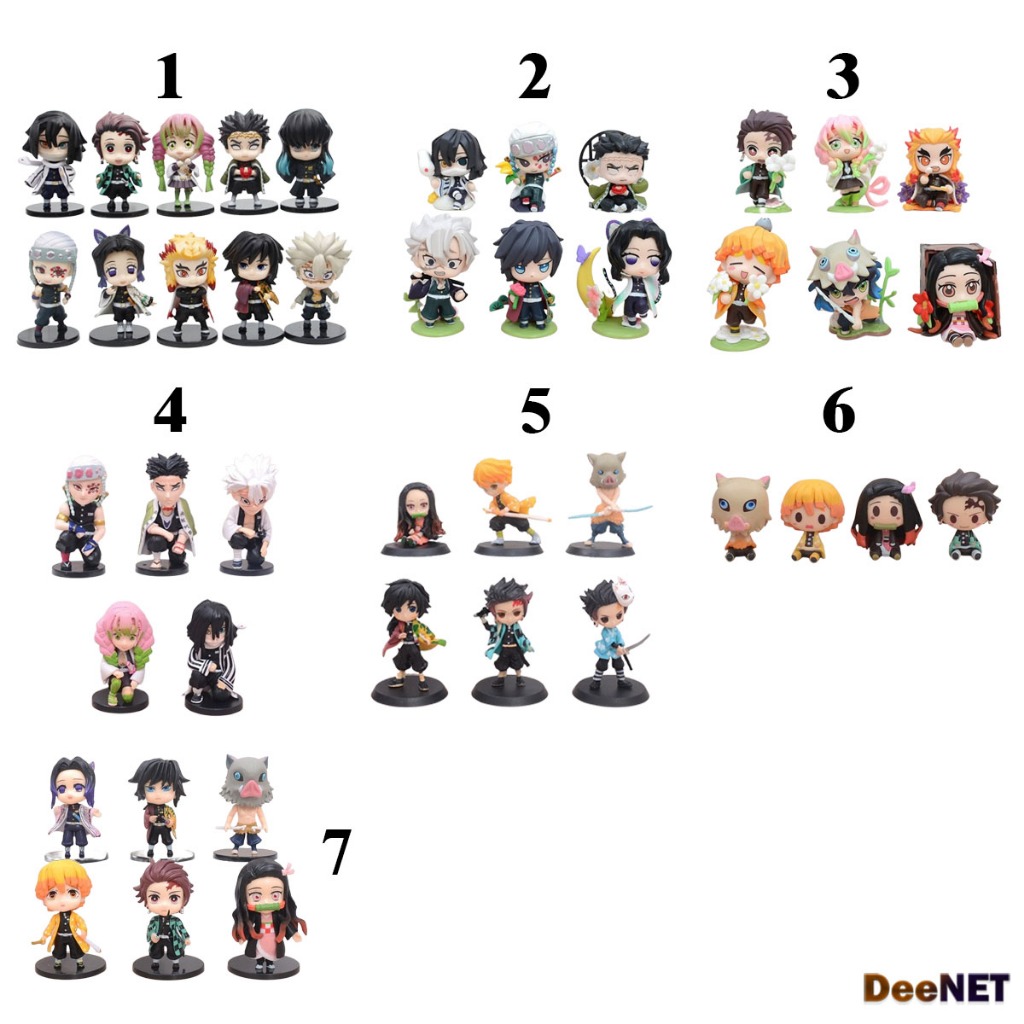 Kimetsu no Yaiba Set mini Action Figure PVC