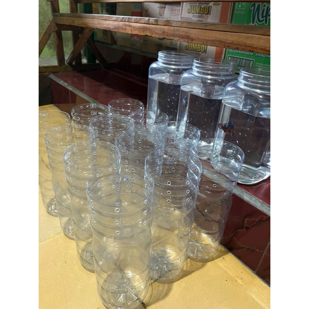 botol plastik ikan cupang 1liter