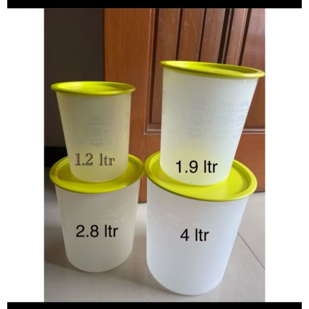Toples snack mosaic canister tupperware tutup lime eceran 1 pcs