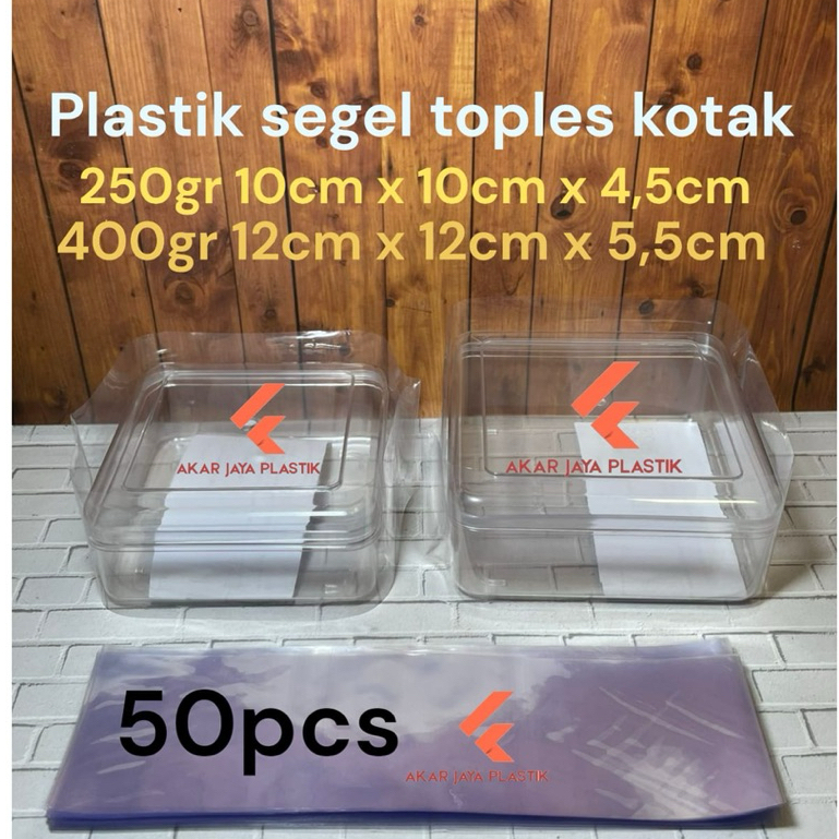 plastik toples kotak 250gram dan 400gram plastik toples nastar segel toples mika