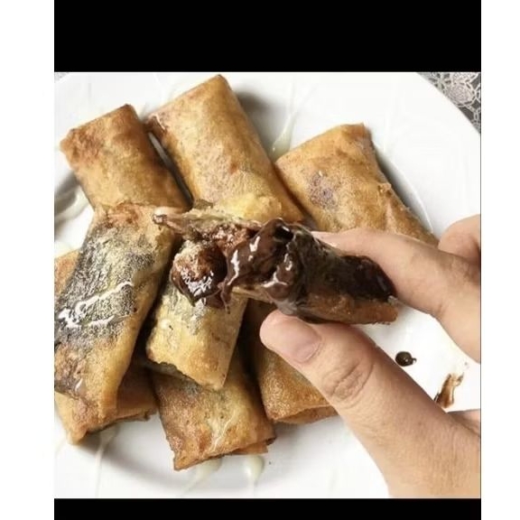 lumpia pisang keju coklat