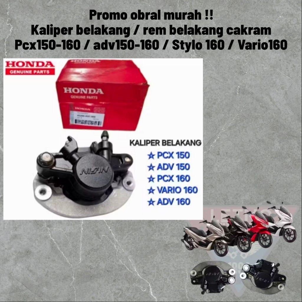 promo obral kaliper belakang pcx150-160 / kaliper belakang adv150-160 / kaliper belakang Stylo 160 /