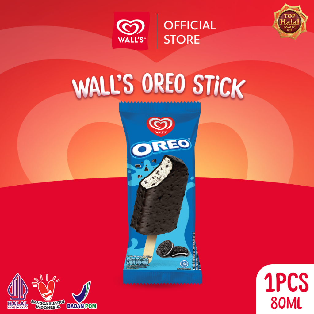 Wall's Oreo Stick 80ml - Wall's Es Krim / Ice Cream