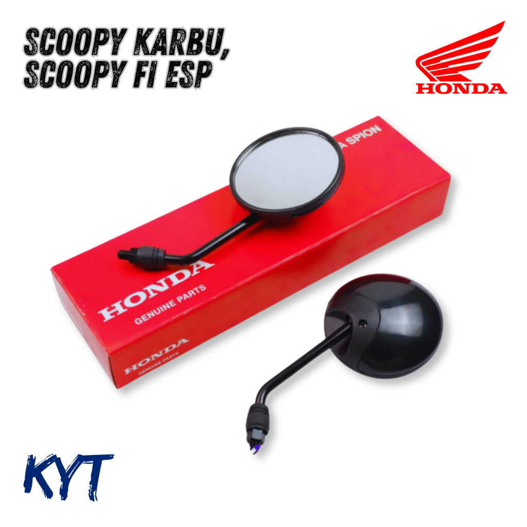 Kaca Spion Kanan Kiri Motor Scoopy Karbu & Scoopy FI eSP - KYT Sparepart ORI