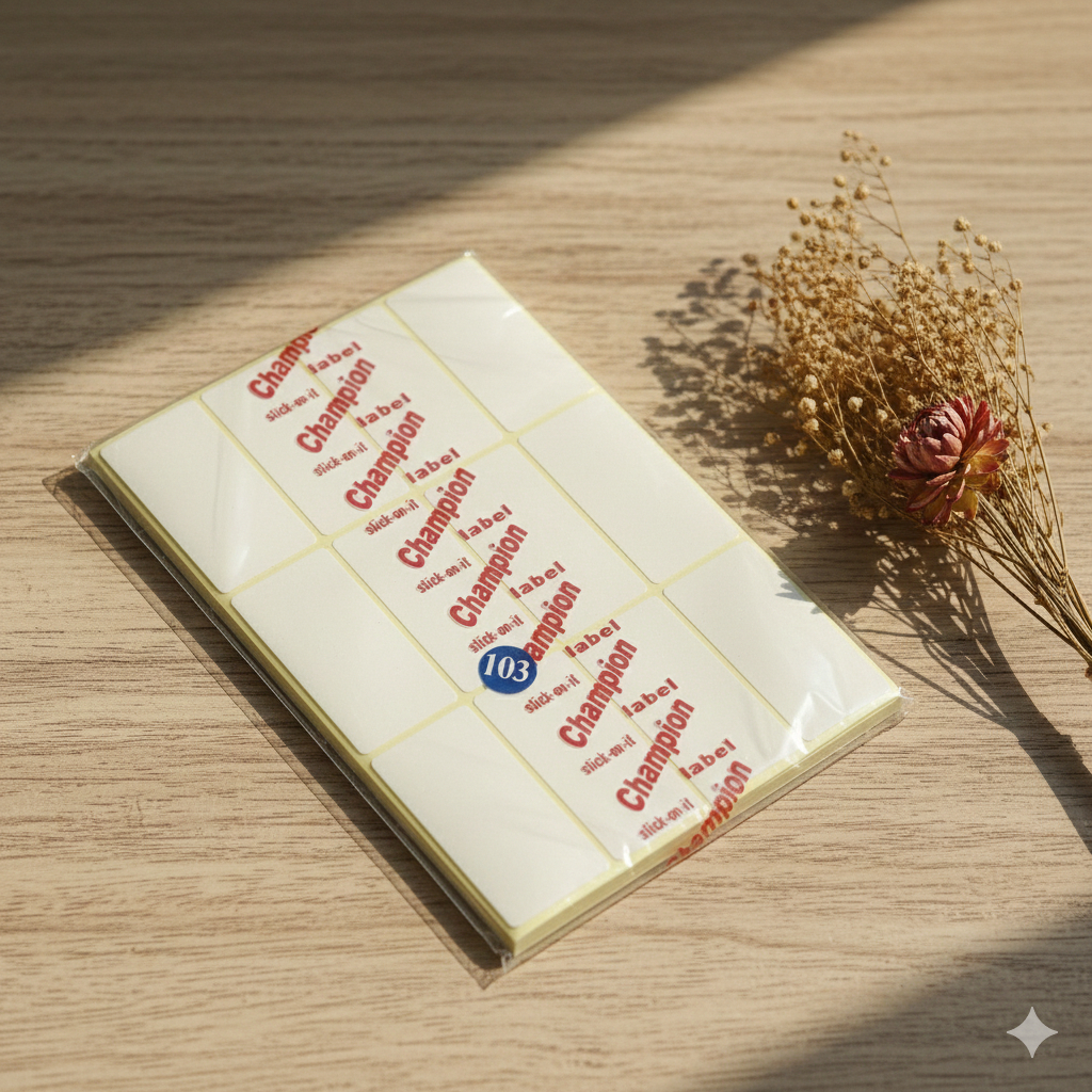 STIKER LABEL NAMA UNDANGAN - LABEL UNDANGAN NIKAH 103 KINGSTONE 32 x 64 MM PACK)