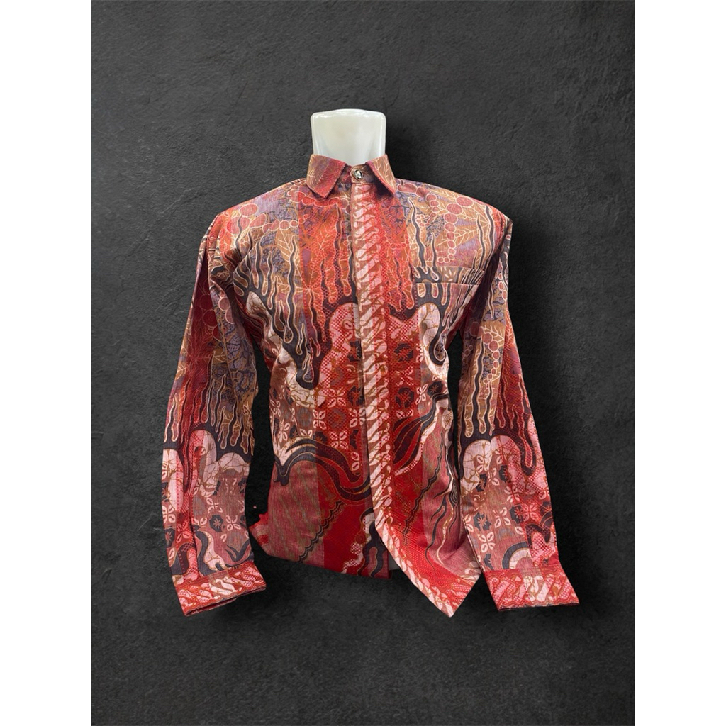 Kemeja Batik Tenun Sulam Pria Furing Biasa