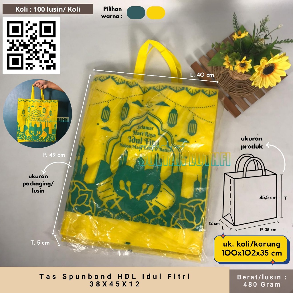 Tas Spunbond HDL Idul Fitri 38X45X12
