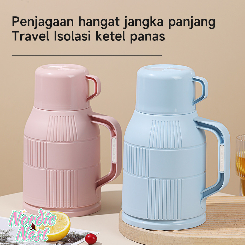 [COD]Termos Jug Panas Dingin 24 Jam 1Liter / Thermos with Handle / Termos Air Panas Bayi Buat Susu /