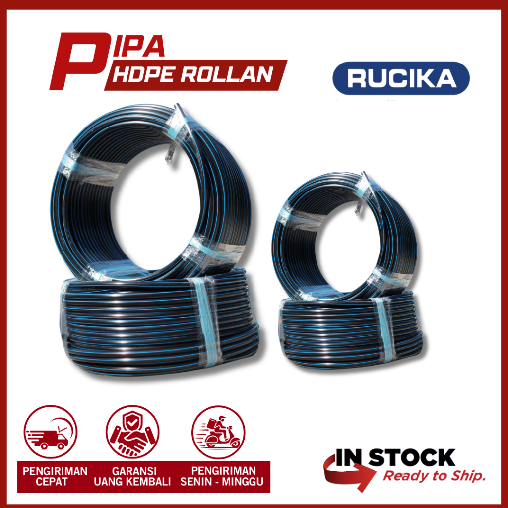 PIPA HDPE 1/2 INCH PN 16 (100M/ROLL) - PIPA HDPE RUCIKA