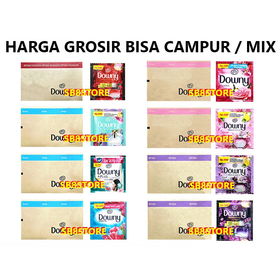 [1 DUS] DOWNY Pelembut & Pewangi Pakaian Sachet 500 an 8mL