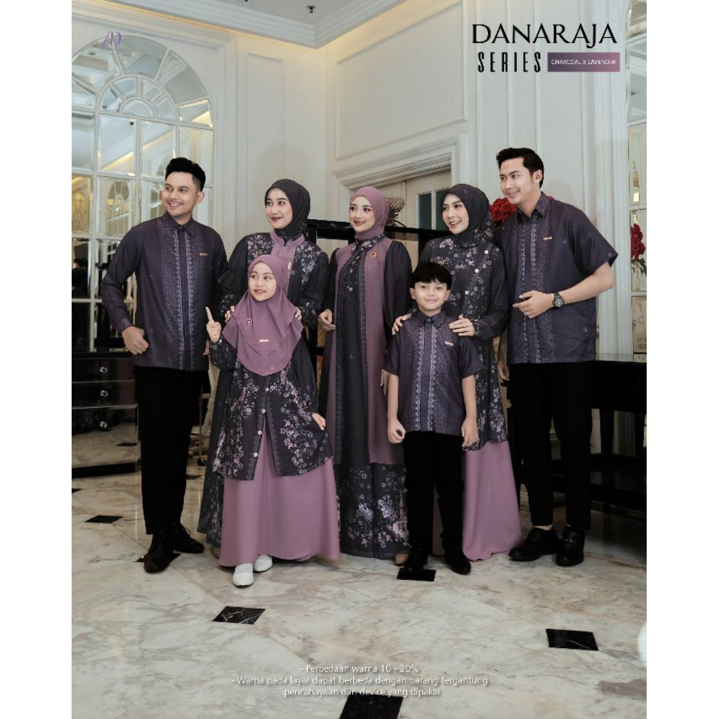 ARTIE DAILY DANARAJA CHARCOAL LAVENDER GAMIS SARIMBIT ORIGINAL