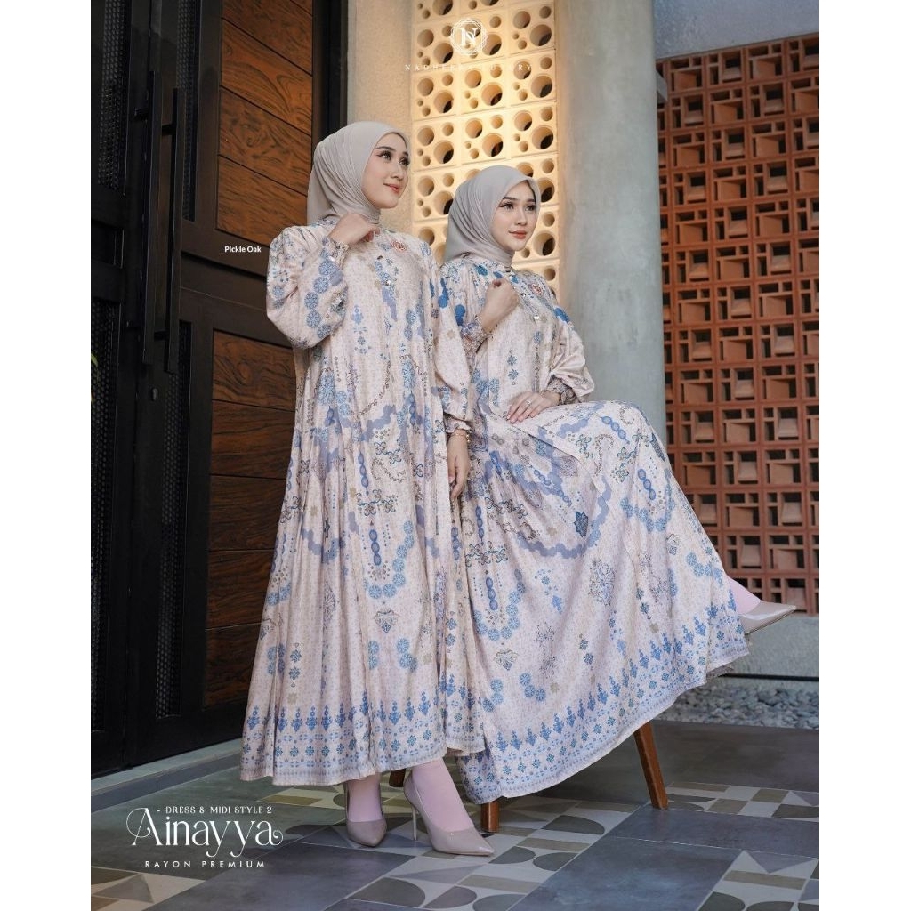 AINAYYA DRESS DAN MIDI ORIGINAL NADHEERA LUXURY