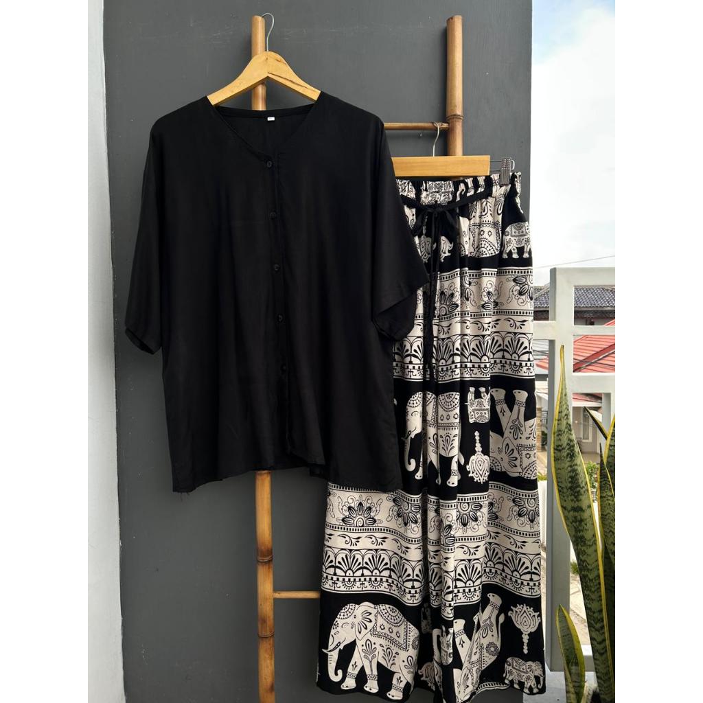 Set Vany Setelan Celana Kulot Jumbo XXL 4XL 5XL LD 120 130 140