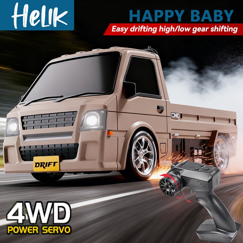 Drift 1:24 Full RC Drift 1:24 Full Propo 2.4GHz 4WD Cargo Truck dengan Lampu Full Propo 2.4GHZ 4WD M