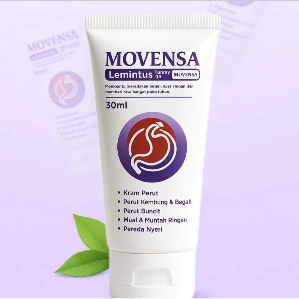 Movensa Herbal Soothing Gel Cream Original Krim Aman Atasi Nyeri Perut dan Gangguan Lambung