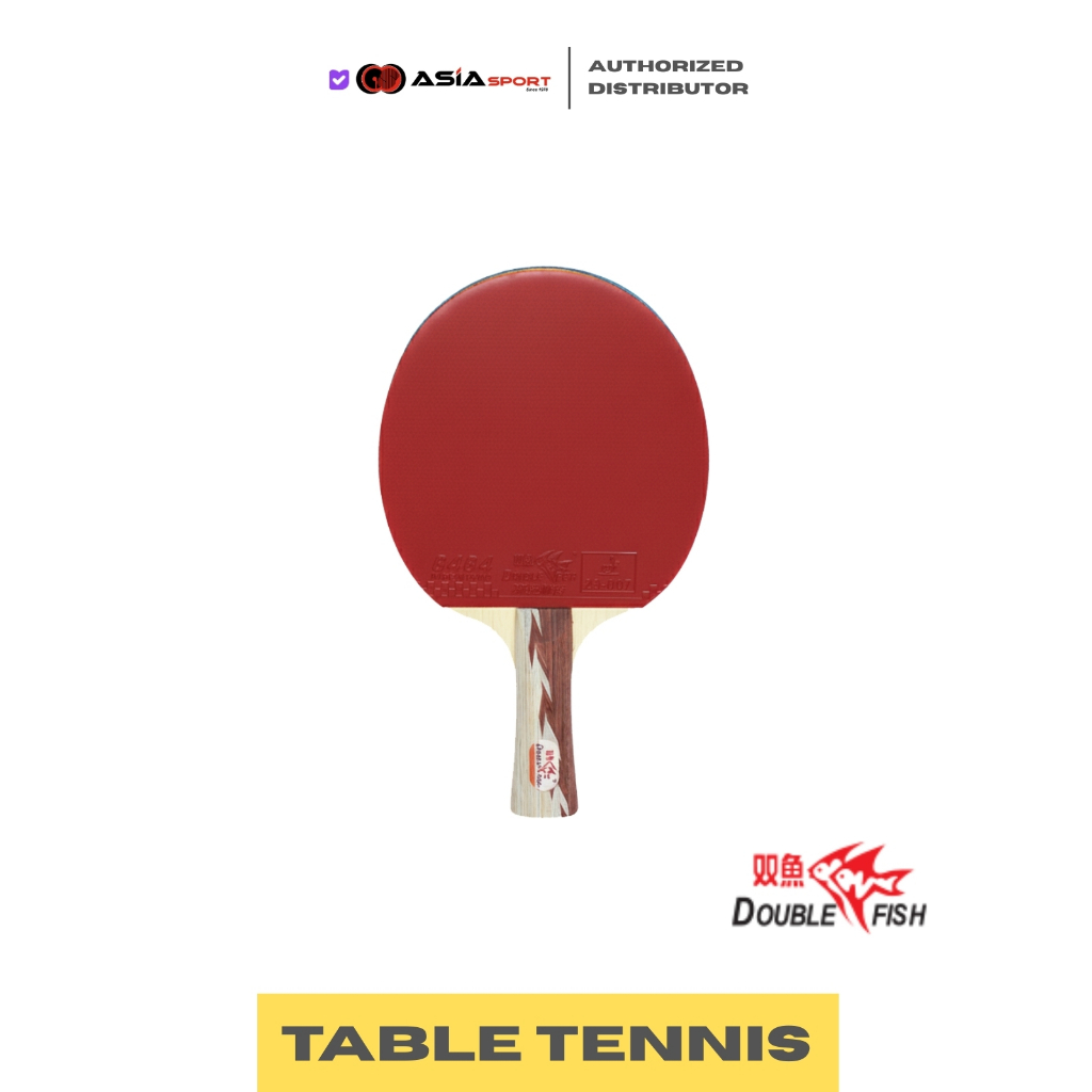 Bat Pingpong DoubleFish + Cover | Tenis Meja | Bat Pingpong Tenis Meja 5D-C