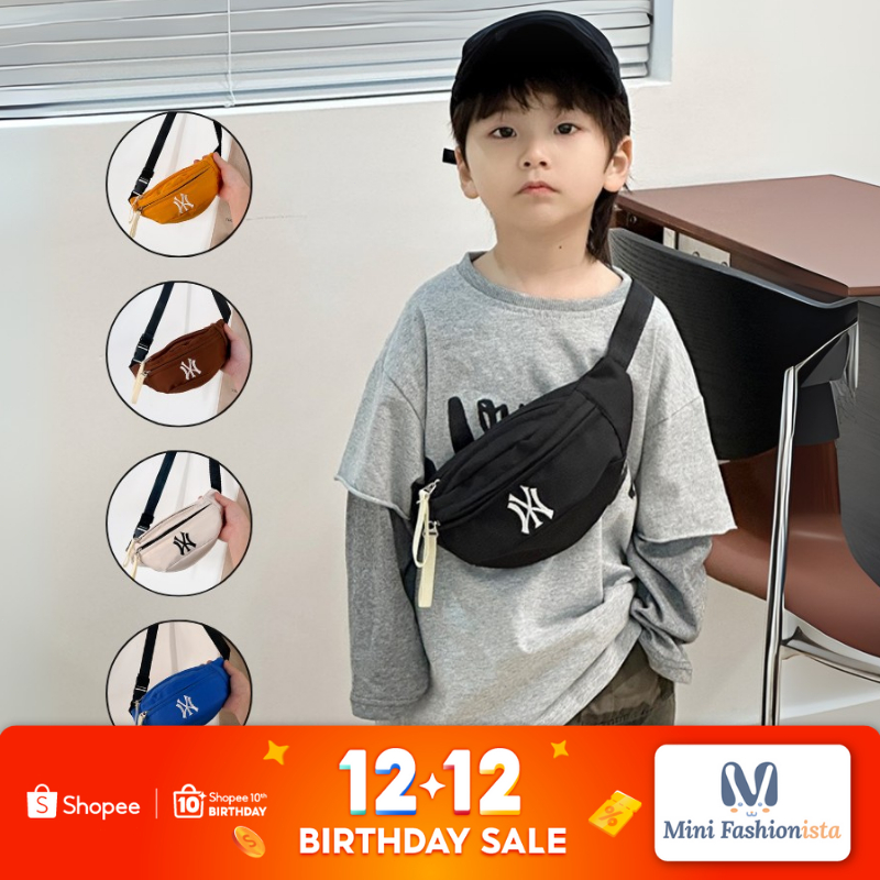 tas waistbag anak laki - laki tas selempang fashion slingbag laki laki canvas anak model terbaru tas