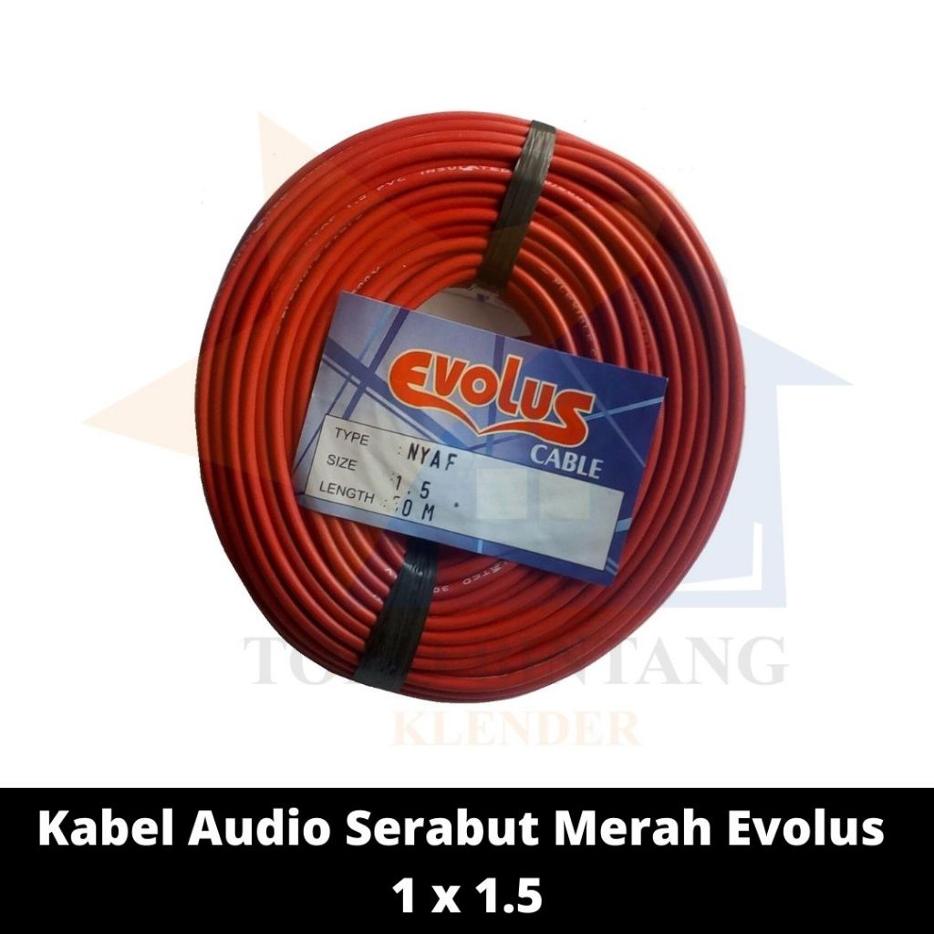 Kabel Audio Serabut Merah Evolus EVOLUS 1 X 1.5