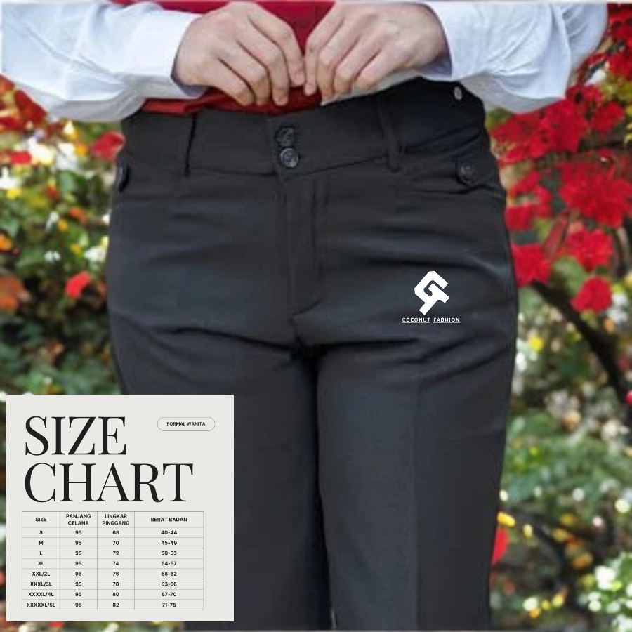 CELANA FORMAL CARDINAL BY SAMCLASS / CELANA KERJA WANITA MODEL RESLETING KANCING - FWA