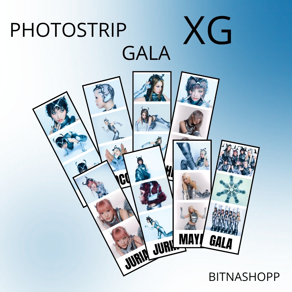 PHOTO STRIP XG GALA 8 PCS FOTO STRIPS KPOP UNOFFICIAL CHISA COCONA HARVEY HINATA JURIA JURIN MAYA