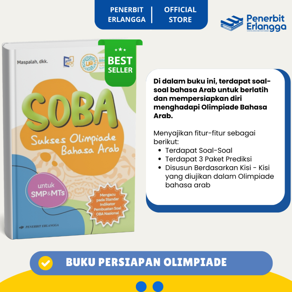 [Erlangga Official] Buku Soal Persiapan Olimpiade Bahasa Arab: Sukses Olimpiade Bahasa Arab Untuk Sm