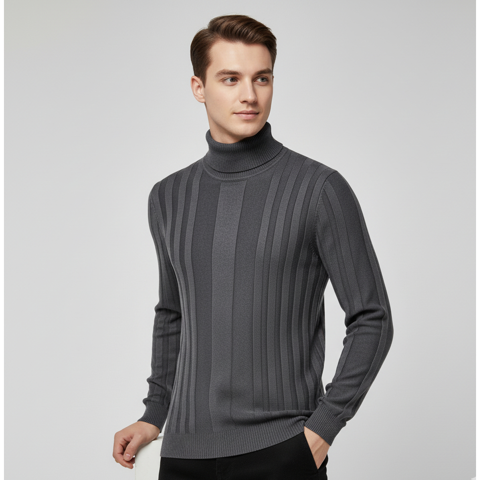 Glenn Sweater Rajut Pria Terbaru Lengan Panjang Leher Tinggi