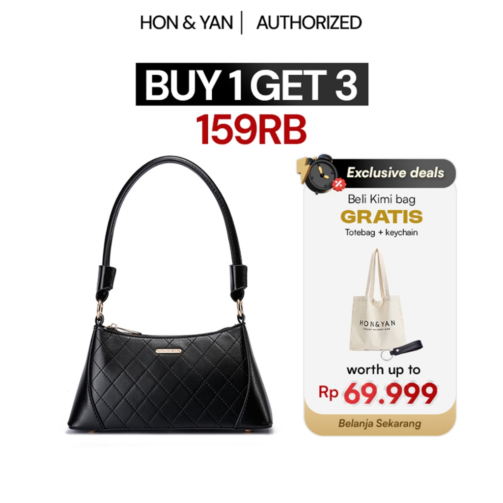[BUY 1 GET 3] HONYAN Tas Selempang Wanita Import Ori - Kimi Vintage Shoulder Bag
